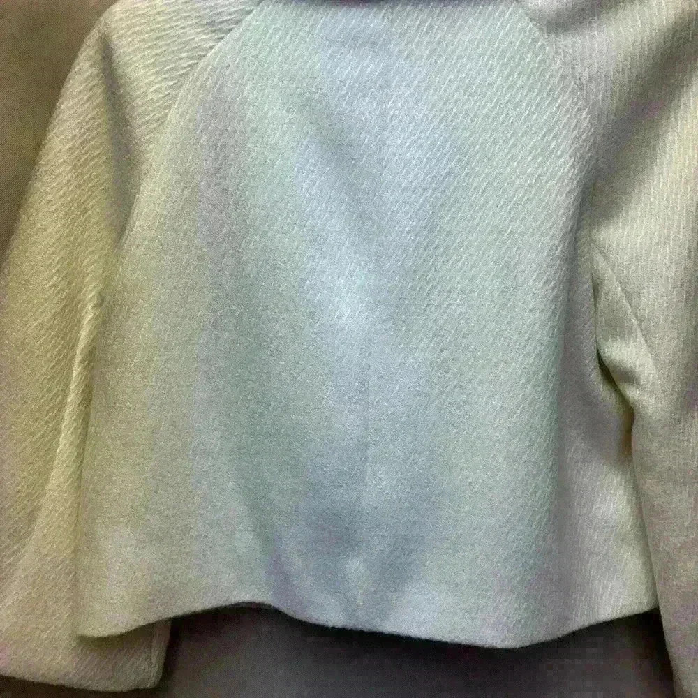CoffeeShop Cropped Coat Button Lined Size Small Cream Color - Picture 9 of 11